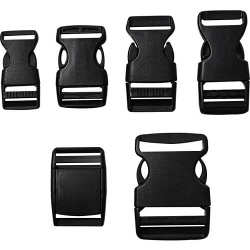 Plastic Double Lock Buckle Black Backpack Safety Buckle Luggage travel Side Release Buckles Bag Accessories 20mm 25mm 27mm 38mm
