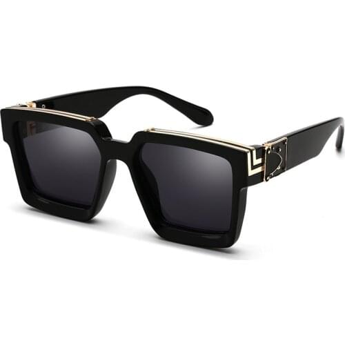 Fashion Classic Luxury Brand Designer Oversized Square Sunglasses Women Men Shield Big Frame ins Travel Sun Glasses Shades UV400