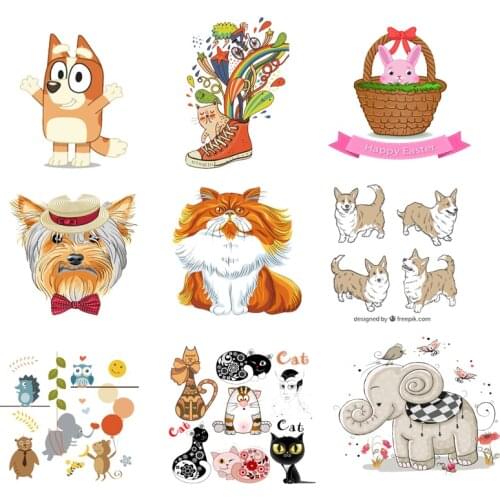 Iron-on Transfers for Clothing Patches on Clothes Thermo Stickers Diy Cartoon Patch Flex Fusible Transfer Textile Vinyl Stripe A