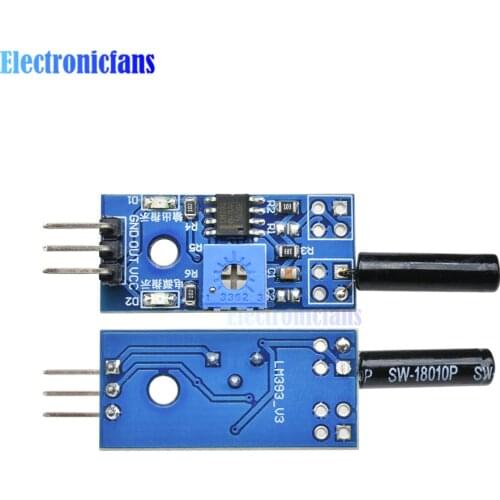 Vibration Sensor Module Normally Open Vibration Switch High Sensitive Alarm Module SW-18010P Shock Sensor Module for Arduino