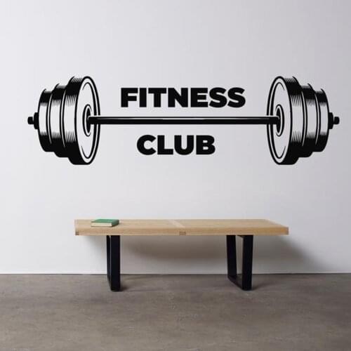 Vinyl Wall Decal Sport Club Fitness Center Workout Motivation Athletics Training Weight Wall Sticker Gym Club Decor Decal B252