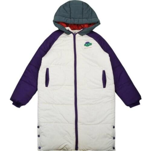 Women Long Parkas Coat Warm Hooded Jacket 2020 New Autumn Winter Femeal Cartoon Embroidery Patchwork Thickening Casual Outwear