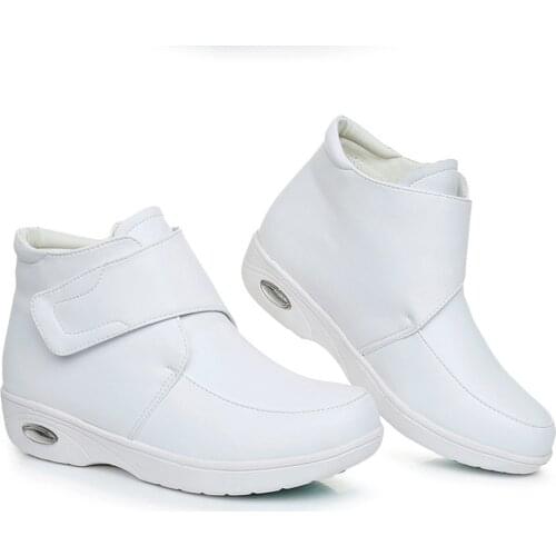 Women Fashion Hospital Comfort Ankle Boots Warm Mid Heel White Skidproof Nursing Mother Resistant Work Shoes Ladies Casual C453