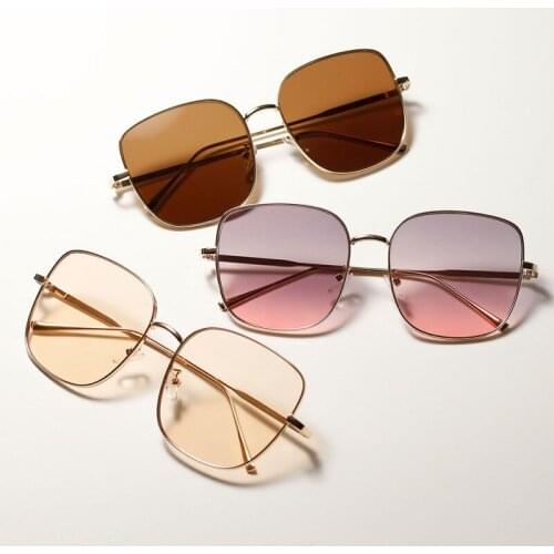 Women Retro Style Sunglasses Metal Frame Small Square Border Fashion Sunglasses Eyewear