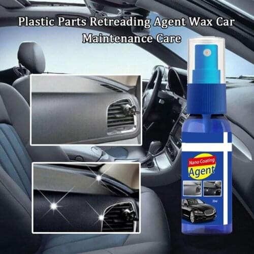 30ml /100ml Plastic Parts Retreading Agent Wax Auto Interior Renovated Coating for Car Dashboard Seat Maintenance Care Agent