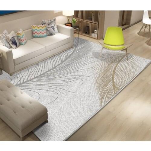 3d floor painting wallpaper Modern minimalist fresh beautiful feather bedroom living room carpet decorative painting floor