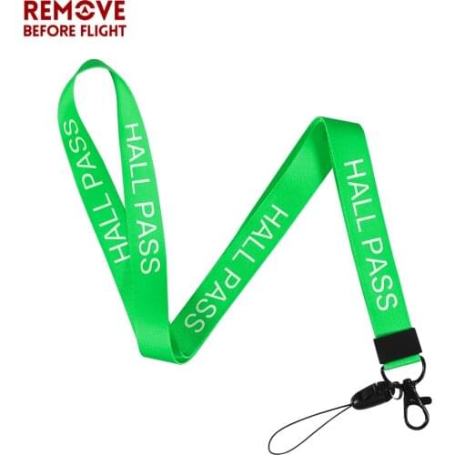 5 PCS/LOT Green Neck Lanyards for Keys Lanyard ID Badge Holder Hall Pass Lanyards School Passes Keychain ID Card Lanyard Straps