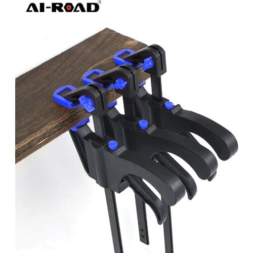 AI-ROAD Quick Ratchet Release F Clamp Woodworking Work Bar 1pc F Clamp Clip Set Gadget Tool DIY Hand Tool 4 Inch Gadget Tool