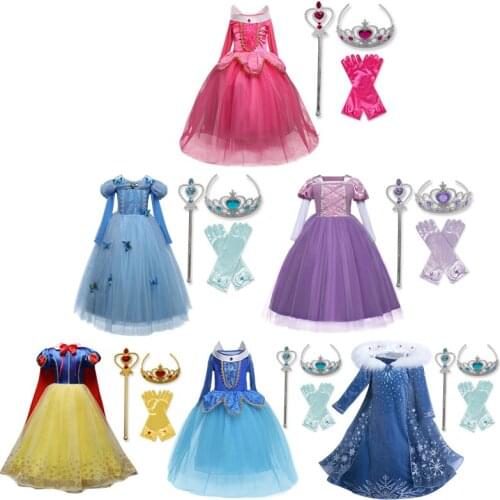 Kids Halloween Princess Costume For Girls Carnival Party Clothes Children Christmas Birthday Fancy Dress Up Cosplay Disguise