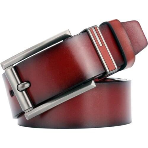 Kemeiqi factory wholesale cross-border hot sale antique pin buckle mens belt casual retro imitation leather mens belt cowboy