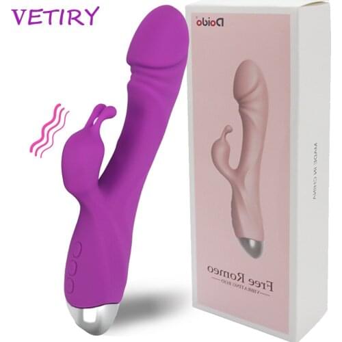 G Spot Dildo Vibrator Powerful Rabbit Vibrator for Women Female Masturbation Clitoris Stimulator Dual Vibration Sex Toys Adult