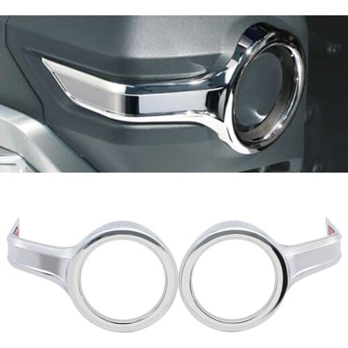 Motorcycle Fog Light Trim Rings Chrome for HONDA Goldwing GL1800 2018-2020