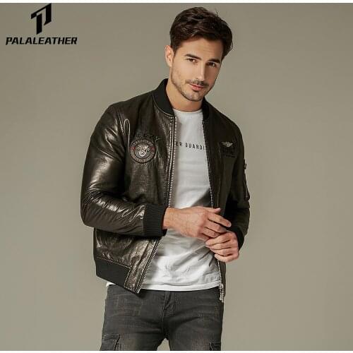 Classic Embroidered Vegetable Tanned Baseball Jacket