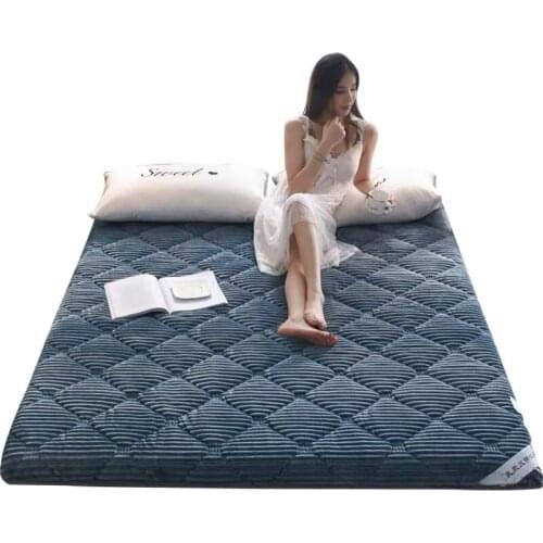 Comfortable Soft Foldable 4D Breathable latex Tatami Mattress Thick 6cm Flannel high quality Mattress twin queen king size
