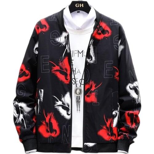Jackets，Mens Jacket，Autumn New, Print, Zipper Door,Pocket Decoration,Casual Jacket Jacket, Five Colors,M-4CL,2021 Fashion Trend