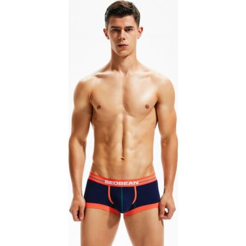 Hot Sexy Man Brand Underwear Soft Gay mens panties men boxers Cotton Trunks Contrash Colors Men Boxer Shorts Gifts for men