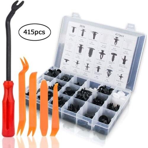 Car Plastic Rivets Set+tie+buckle Buckle Boxed Accessories Bag Car Fast Clip Clip Screws Fastener Removal Tool Set
