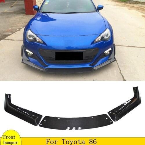 Real Carbon Fiber Front Lip Bumper Spoiler Wings for Toyota GT 86 for Subaru BRZ Car styling 2013 2014 2015 2016