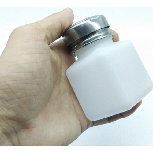 New 1pcs 100ml White Alcohol Bottle Liquid Press Pumping Soldering Cleaner Bottle Plastic empty dispenser bottle 4oz