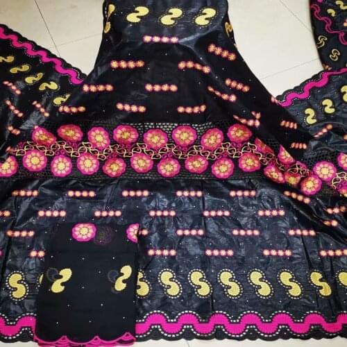 New arrival african Bazin riche fabric with beads embroidery Swiss cotton lace fabric for dress material Nigerian T931 (1)