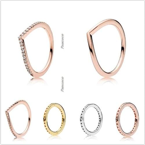 Original 925 Sterling Silver One Love Golden-Red Synthetic Rings For Women Wedding Party Gift Europe Fashion Jewelry