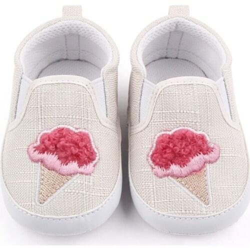 Baby Boys Girls Cartoon Pattern Canvas Lazy Shoes Elastic Band Baby Toddler Soft-soled Walking Shoe