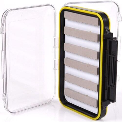 Portable Transparent Double-sided Waterproof Fly Fishing Flies Box Bait Trout Lure Fly Fishing Hook Accessories Storage Case Box