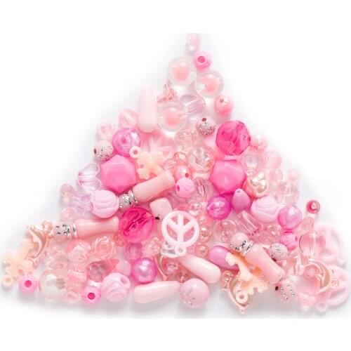 40 Gram Random Mixed Acrylic Resin ABS Spacer Beads Women Children DIY Bracelet Necklace Findings Jewelry Making 4-20mm