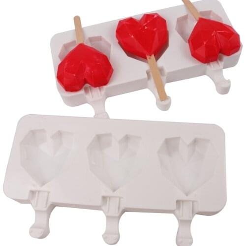 Rhombus heart snowflake Silicone Fondant baking Mold DIY Cake Decorating Polymer Clay Resin Candy Super Sculpey