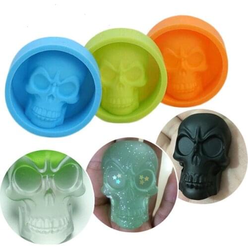 Halloween 3D Skull Silicone Mold Chocolate Fondant Cake Decorating Baking Mould Making Baking Mould Tool Kitchen Baking Scraper