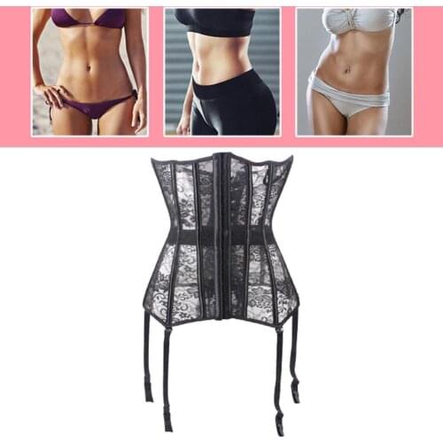 Sling Shapewear Sexy Lace Up Bustier Black Women Overbust Corset L M S Waist Xl-4xl Corset Trainer Shaper Y6U4