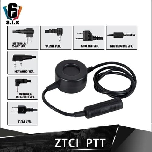 Z-TAC Tactical ZTCI PTT Military Standard Version For Motorola Kenwod Midland Phone