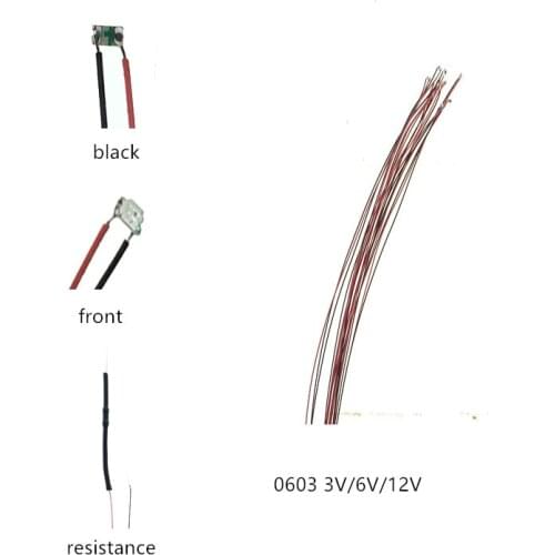 Led SMD 0603 3V 6V 12V Lamp Models Train Pre-soldered Micro Litz For Toys Lighting Diorama Railway Layout