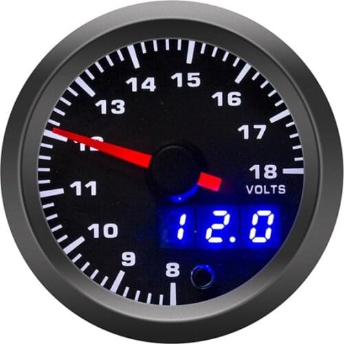 2" 52mm Car Gauge Water Temp Gauge Oil Temperature Oil Pressure Air Fuel Ratio Vehicle Meter 12V 7 Colors LED Digital Display