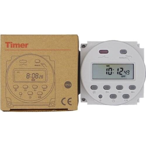 Timer 220V 110V 24V 12V CN101A Digital LCD Power Timer Programmable Time Switch Relay 16A CN101