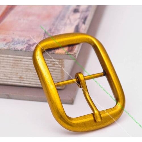 Vintage Sturdy Metal Solid Gold Plated Men Center Bar Round Buckle Leathercraft Jeans Belt Buckle Replacement Fit 40 mm