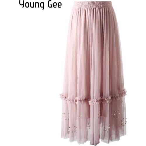 Женские юбки макси Young Gee China At AliExpress