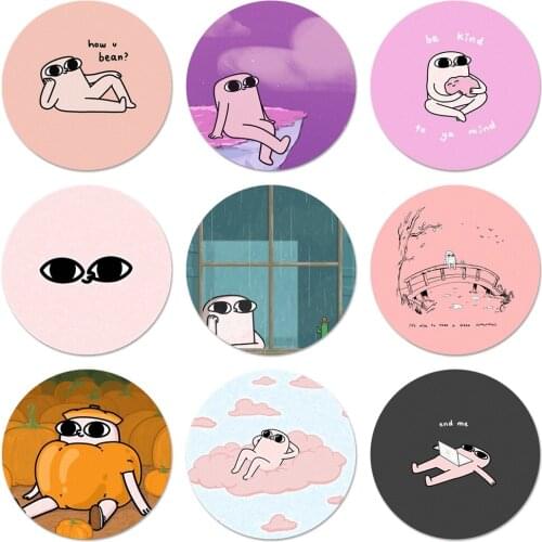 Cartoon anime cute pink big eyes ketnipz Icons Pins Badge Decoration Brooches Metal Badges For Backpack Decoration