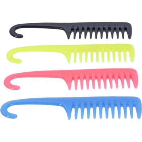 1PC Anti-Static Hair Comb Hairdressing Brushes With Hanger Shower Detangles Large Wide Tooth Comb Professional Salon Make Up