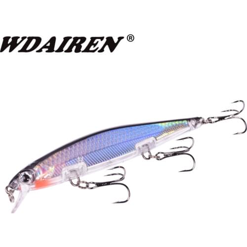 1Pcs Sinking Minnow Fishing Lure 11cm 13.5g Laser Wobbler Artificial Hard Bait Bass Carp Lures Crankbait Pesca Fishing Tackle