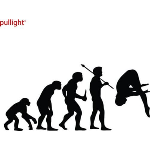 15.2*6.8CM Funny Platform Diving Evolution Car Stickers Bumper Decals Stylish Pattern Vinyl Car Styling