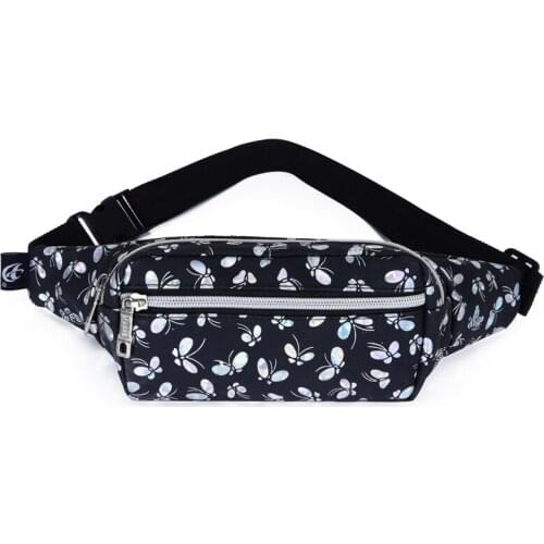 2021 Brand New Women Laser Fanny Pack Glitter Holographic Butterfly Print Waist Pack Bum Bag with Adjustable Strap
