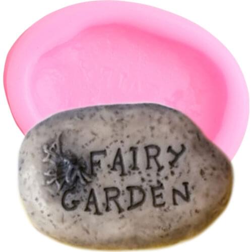3D Fairy Garden Stone Silicone Molds Birthday Sugarcraft Fondant Cake Decorating Tools Candy Resin Chocolate Gumpaste Mould