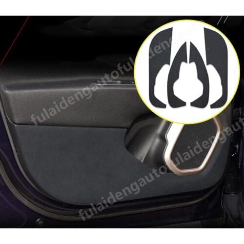 4pcs For Jeep Renegade 2015-2018 Black Leather Door Shield Covers Kick Protectors Car Styling Accessories
