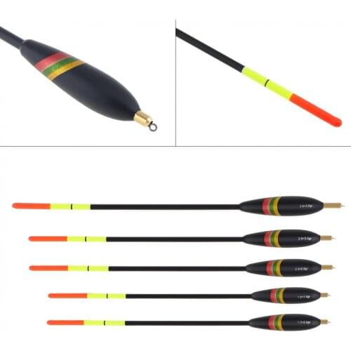 5pcs/lot Mixed Size Fishing Float Long Shot Balsa Bobber 20.9cm - 24.5cm 3g - 5.5g Big Buoyancy with Lead Weight