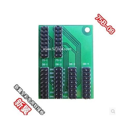 75B-08 HUB75 to HUB08 card Full color led rgb display module conversion card adapter For XY series controller