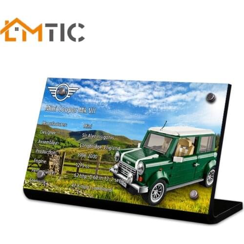Acrylic display stand brand for 10242 Minied Car Vehicle Cooper Building Blocks Childrens Toys the Kids Gifts