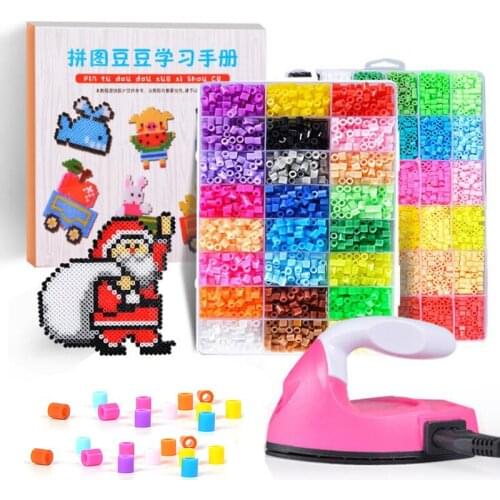 2.6/5.0mm 24Colors Puzzle Beads DIY Key Chain Pendant Making Accessories Kids Creative Handmade Puzzle Educational Toys Gift