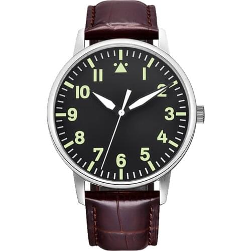 Corgeut Mens 42MM Leather Automatic Miyota Mechanical Sapphire Watch Male Black White Steel Seagull Movement Clock часы мужски