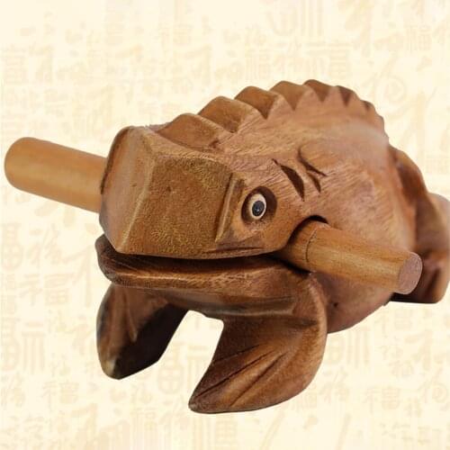 Wooden Animal Money Frog Clackers Kids Musical Instrument Percussion Toy For Kids Christmas Gifts